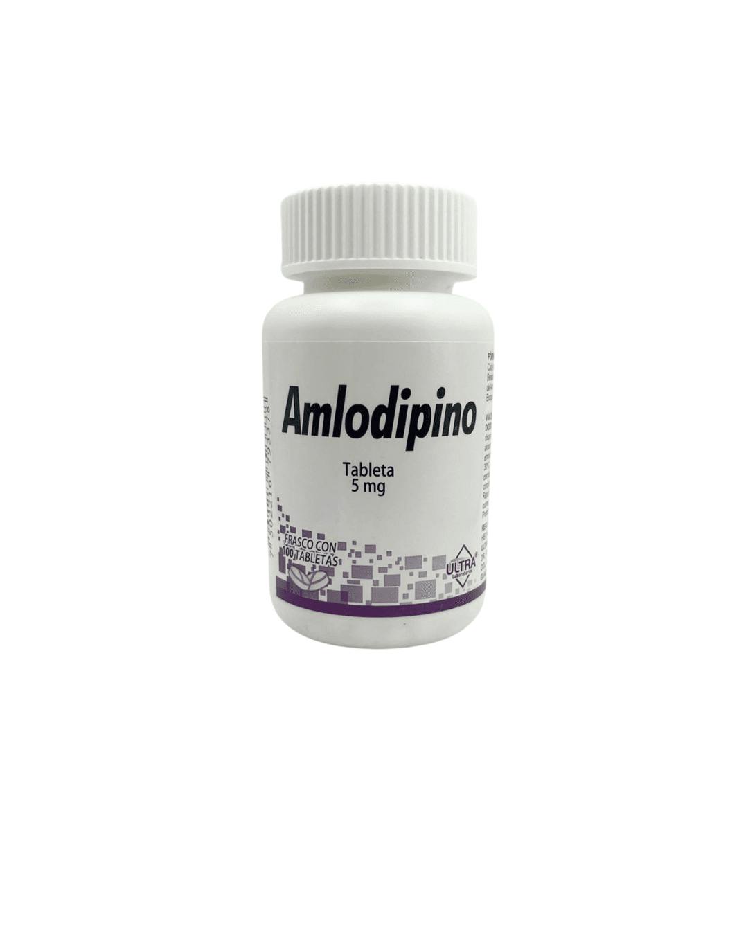 Amlodipino de 5 mg con 100 tabletas